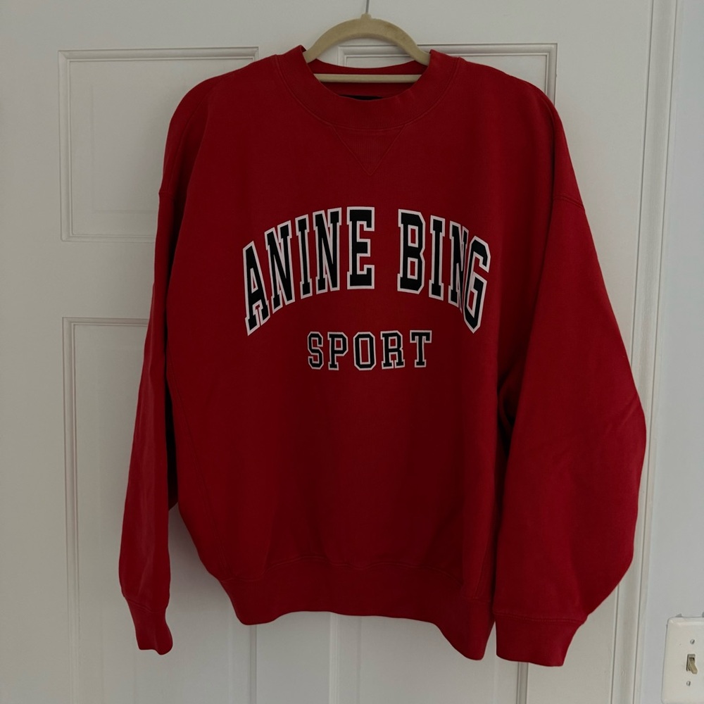 Anine Bing Red Jaci Sweatshirt - Small